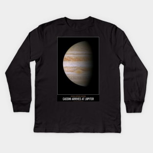 High Resolution Astronomy Cassini Arrives at Jupiter Kids Long Sleeve T-Shirt